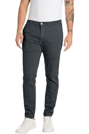 Replay Herren Chino Zeumar Slim-Fit Hyperflex X-Lite mit Stretch, Blau , 36W / 30L