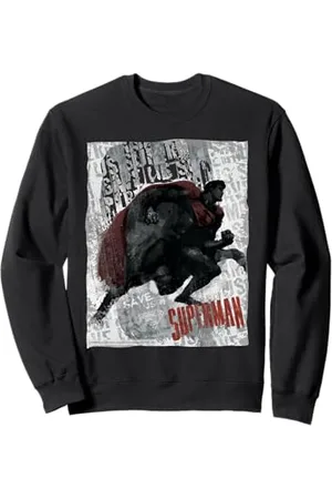 DC Comics Originals Superman Urban Save Us Iconic Grunge Schablone Sick Street Art Sweatshirt