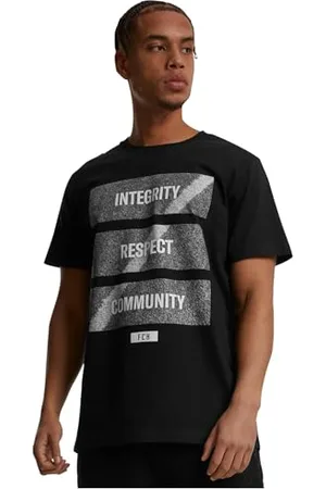 Merchcode Herren T-Shirt Footballs Coming Home Integrity, Respect, Community Tee, Regular Fit, Baumwolle 100%, XS