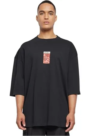 Mister Tee Herren Puffer Peace Oversize Tee XXL Black