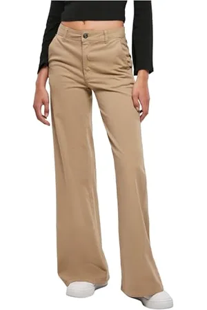 Urban classics Damen TB5453-Ladies High Waist Wide Leg Chino Pants Hose, , 30