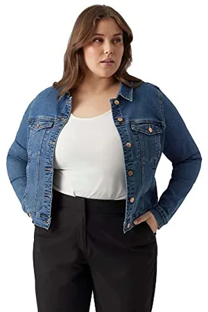 VERO MODA Damen VMRUNA LS Slim DNM JCK Mix GA CUR NOOS Jacke, , 48