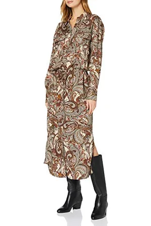 Herrlicher Damen Diane Viskose Paisley Flowers Kleid, , L