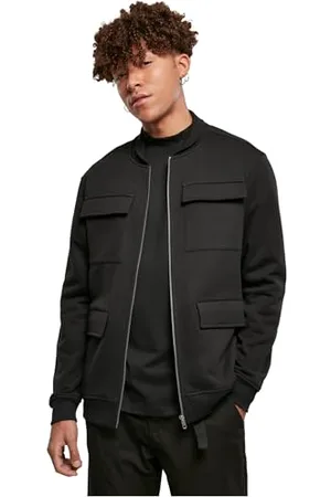 Urban classics Herren M65 Sweat Bomber Jacke, Black, XXL