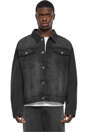 Urban classics Herren Jacke Heavy Ounce Boxy Denim Jacket, lässige Denim Jacke für Männer, Umlegekragen, , L