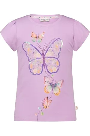 Salt & Pepper BY KIDS PARK Mädchen Schmetterling Print und Pailletten T-Shirt, , 92 cm-98 cm