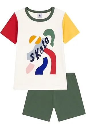 Petit Bateau Jungen A09RI Pyjacurt, , 2 Jahre