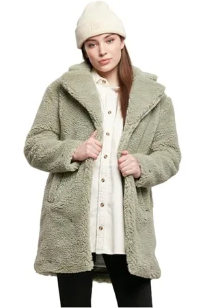 Urban classics Damen TB3058-Ladies Oversized Sherpa Coat Jacke, , S