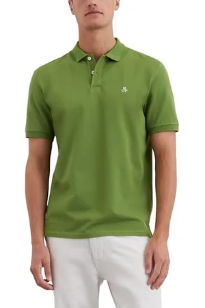 Marc O’ Polo Marc OߴPolo Herren Kurzarm-Poloshirt aus Bio-Baumwolle Regular Fit, Grün (Spring Fern), 3XL