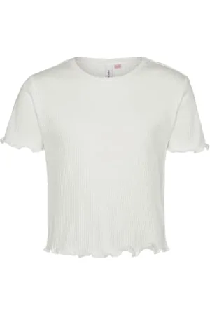 VERO MODA Verkürzt Rundhals Junior Normale Ärmel T-Shirt