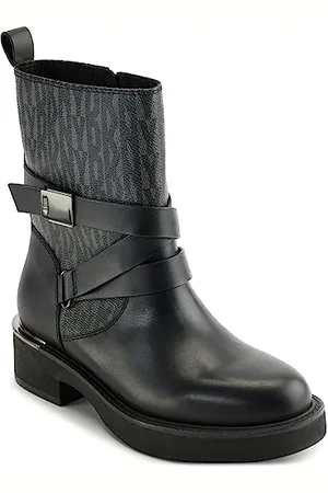 DKNY Damen Taeta-Strappy Motorcycle Boot, Black, 36 EU