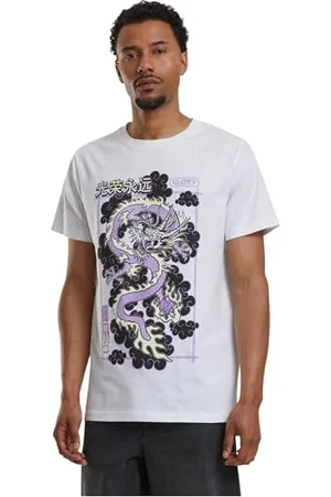 Mister Tee Herren T-Shirt Glory Dragon Tee, Print T-Shirt für Männer, Graphic T-Shirt, Streetwear