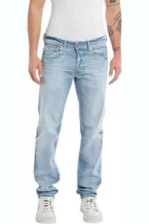 Replay Herren Jeans Grover Straight-Fit Original, (Blau), 31W / 30L