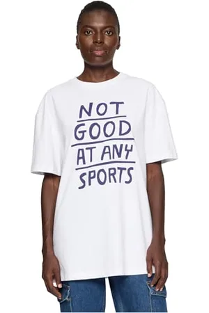 miss tee Not Good at Any Sports Tee M White