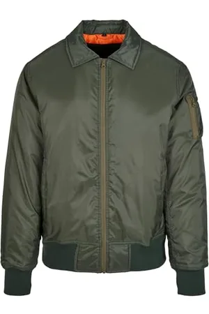 Build Your Brand Herren BY157-Collar Bomber Jacket Jacke, , M