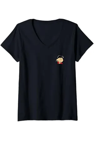 Peanuts Lucy Kunsttasche T-Shirt mit V-Ausschnitt