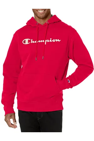 Champion Herren Powerblend Fleece Pullover Hoodie Script Logo, Roter Stein: y07718, XX-Large