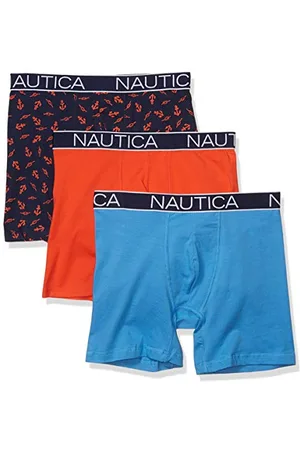 Nautica Herren 3-Pack Classic Cotton Stretch Boxer Briefs Retroshorts, , Large (3er Pack)