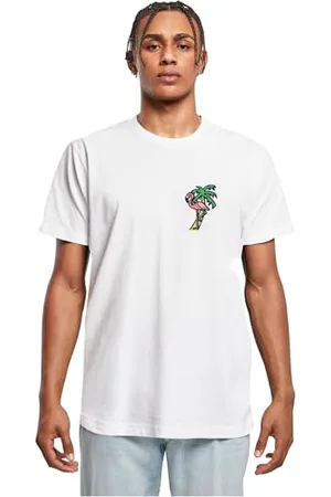 Mister Tee Herren Flamingo T-Shirt Round Neck S White
