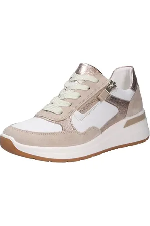 ARA Damen Garda Sneaker, Shell,Weiss,Sand, 39 EU Weit