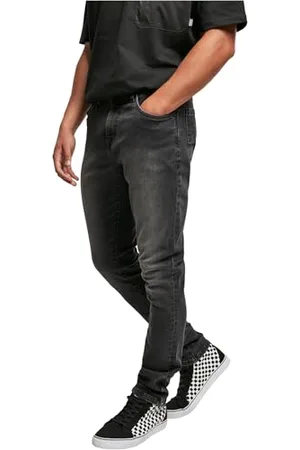 Urban classics Herren Slim Fit Zip Jeans Hose, , 31W / 32L