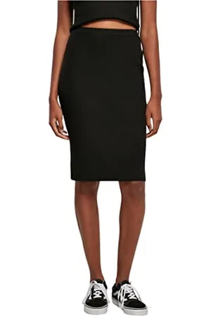 Urban classics Damen Dames Rib Knit Midi rok Skirt, , M EU