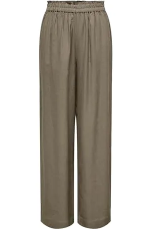 ONLY Female Hose mit weitem Beinschnitt ONLTOKYO Hohe Taille Gerade geschnitten Hose mit weitem Beinschnitt