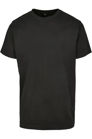 Build Your Brand Mens BY133-Back Seam Tee T-Shirt, Black, S