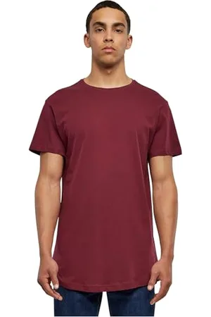 Urban classics Herren Shaped Long Tee T-Shirt, Rot ( 1157), S
