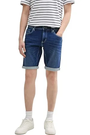 TOM TAILOR TTJOSH Regular Slim Jeans Shorts, Grey Denim, 34