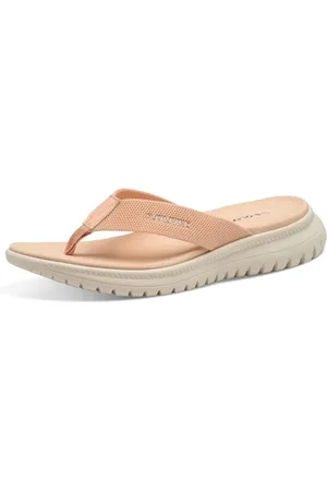 QS by s.Oliver Damen Zehentrenner mit Dicker Sohle Bequem, Rosa , 38 EU