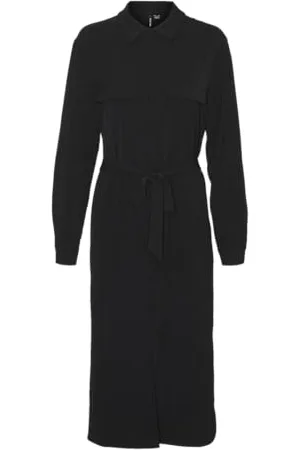 VERO MODA VMALVA L/S Calf Shirt Dress WVN GA