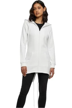 Build Your Brand Damen BY148-Ladies Sweat Parka Kapuzenpullover, White, 3XL