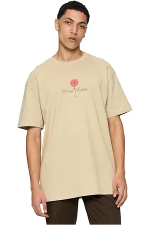 Merchcode Herren T-Shirt Frida Kahlo - Logo Rose Heavy Oversize Tee, Oversized Fit, 100% Cotton, L