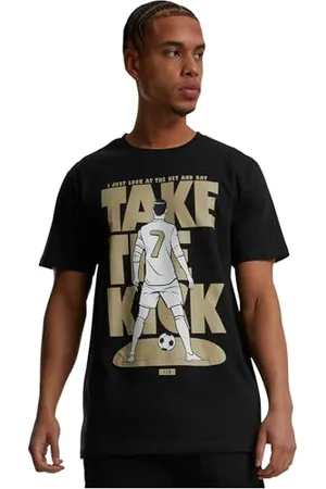 Merchcode Herren Mc876-footballs Coming Home Take The Kick Tee T-Shirt, , 4XL EU
