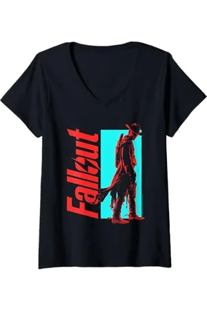 Fallout Damen TV-Serienfigur The Ghoul Boxed Shadow T-Shirt mit V-Ausschnitt