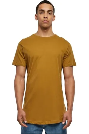 Urban classics Herren Shaped Long Tee T Shirt, Braun , 4XL Große Größen EU