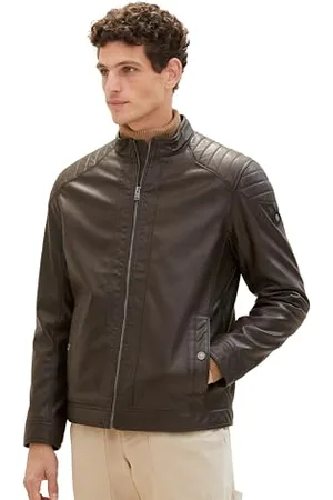 TOM TAILOR Herren Bikerjacke aus Kunstleder