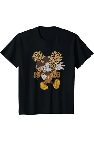 Disney Kinder Mickey Mouse Leopard Wave T-Shirt