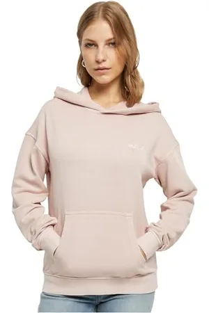 Urban classics Damen TB5460-Ladies Small Embroidery Terry Hoody Kapuzenpullover, pink, L