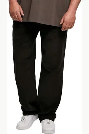 Urban classics Herren Corduroy Workwear Pants Hose, Black, 34