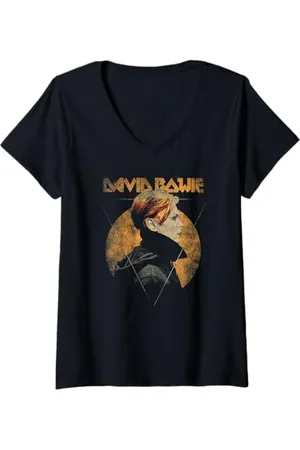 David Bowie Damen - Dreieck T-Shirt mit V-Ausschnitt