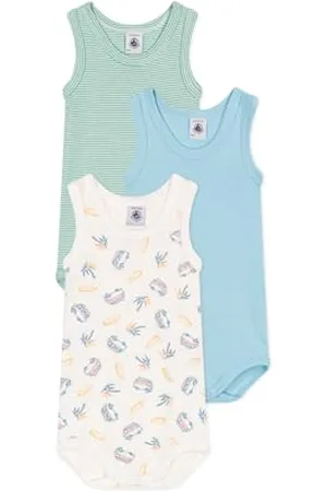 Petit Bateau Unisex Baby A0CXJ Ärmellose Bodys, , 3 Jahre (3er Pack)