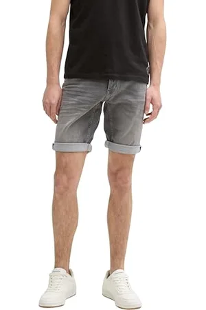 TOM TAILOR TTJOSH Regular Slim Jeans Shorts mit Superstretch, Bleached Blue Denim, 33