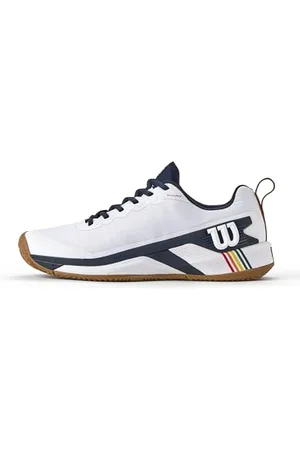 Wilson Herren Rush PRO 4.5 Clay Tennisschuh, White/Navy Blazer / Gum1a, 42 2/3 EU