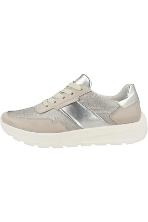 ARA Damen New York Sneaker, Shell,Silber, 37.5 EU Weit