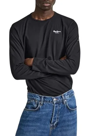 Pepe Jeans Herren Original Basic 2 Long N T-shirt, Schwarz (Black), XL
