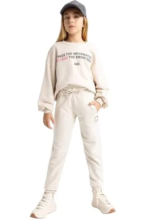 DeFacto Mädchen Jeans für Teenager - Trendige Mädchen Jeanshosen Cargohosen Jogger Fit