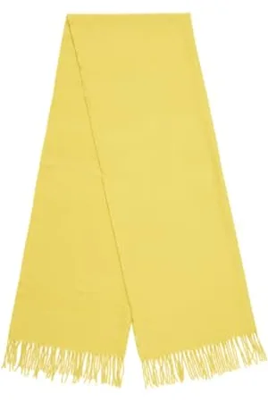 QS by s.Oliver Damen Schal mit Fransen YELLOW Einheitsgröße
