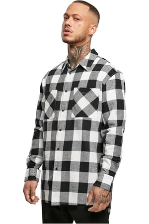 Urban classics Herren Long Oversized Checked Shirt Hemd, , M